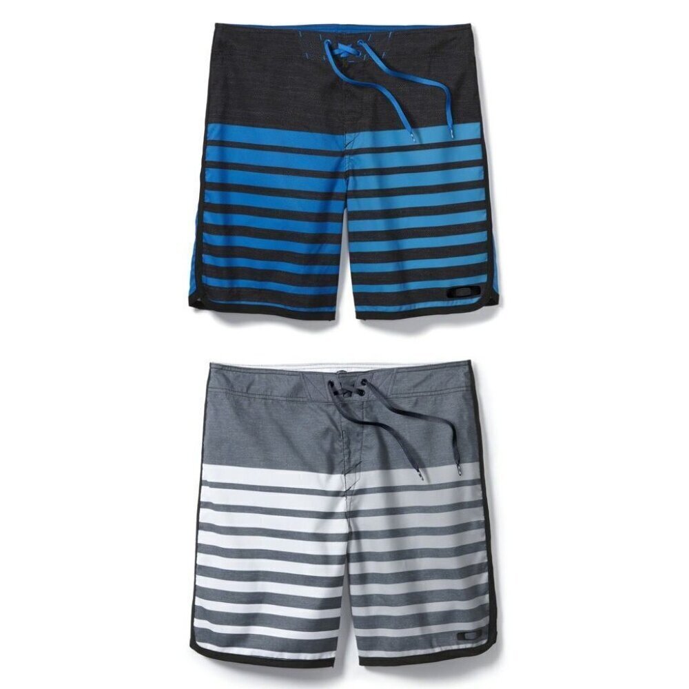 Oakley Descend 19" Swim Boardshorts Electric Blue, Stone Gray‎ Size 30